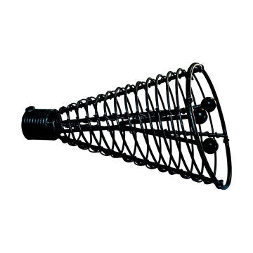 Wire bird cage head black curtain rod wholesale